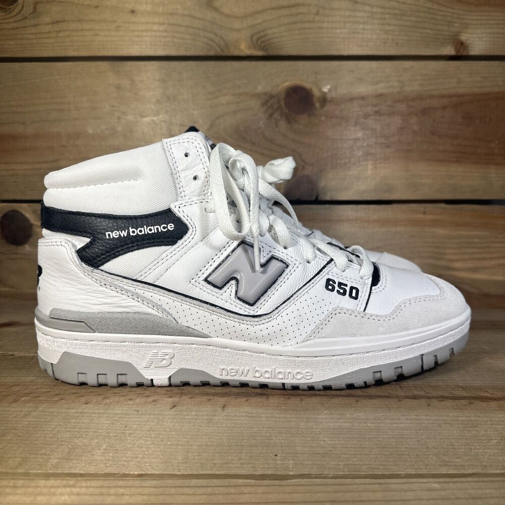 NEW Mens Size 10 D - New Balance 650R Angora Pack White Black Sneakers BB650RWH